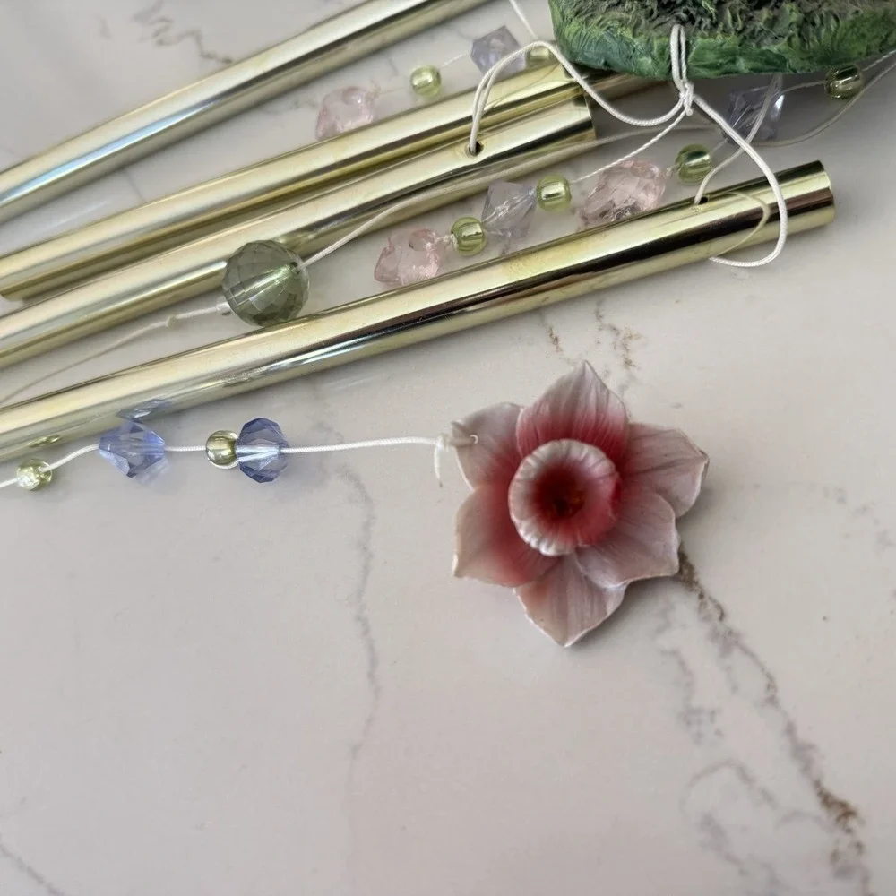Fantasy Fairy Wind Chime Resin & Metal Garden Patio Pixies Tribal Fairy Elf